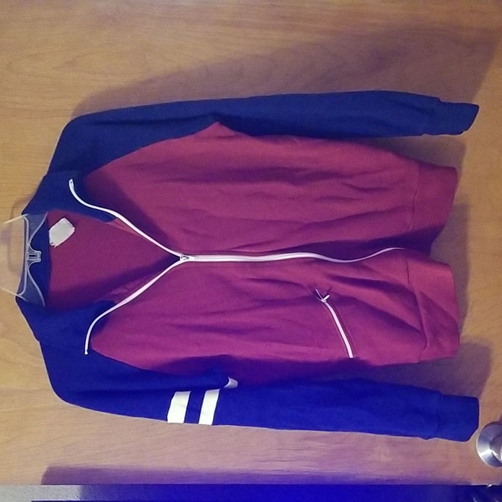 Red White And Blue Sweat Jacket : A